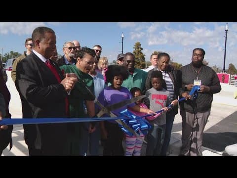 Ribbon cutting for reopening of DeSaix Boulevard Bridge