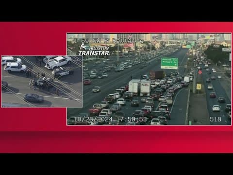 HPD: Shots fired during chase on Southwest Freeway | All NB lanes at Hillcroft shut down