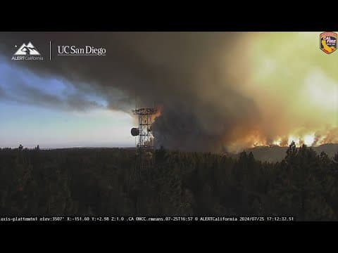 Fire tornado sparked by California wildfire caught on camera
