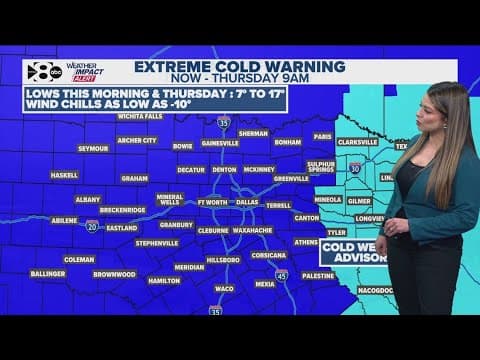 DFW Weather | Arctic weather to continue through Wednesday morning in 14 day forecast