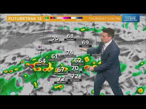 Slow-moving downpours with lightning possible today in Indiana | Thursday Update