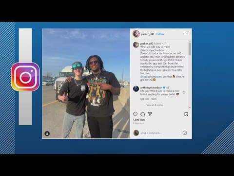 Colts QB Richardson stops to help stranded motorist