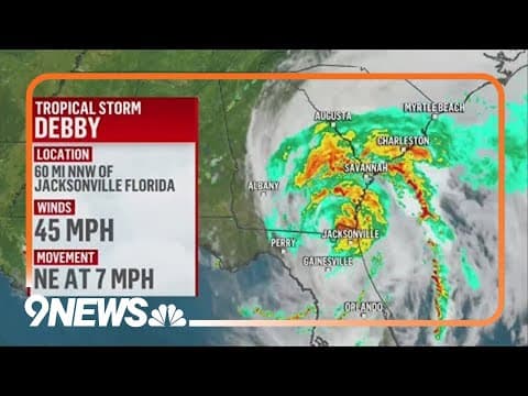 Tropical Storm Debby causing flights to be cancelled