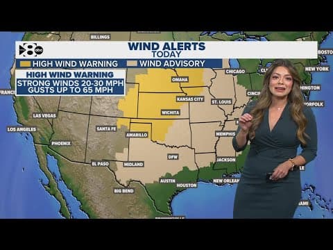 Extreme winds across the U.S: Latest weather impacts in New Mexico, Kansas