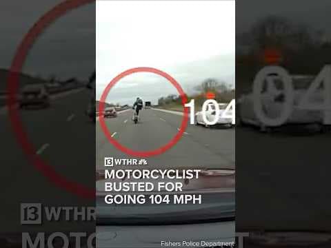 Motorcyclist arrested for going 104 mph on Indiana highway