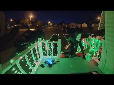 Masked vandal Christmas Grinch caught stealing on camera in St. Bernard Parish in Louisiana