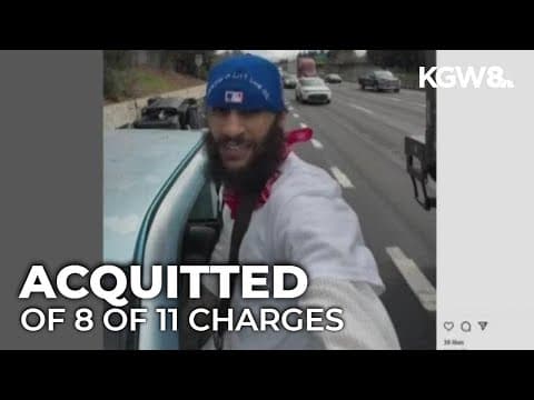 Man who posted videos driving recklessly in Portland acquitted of most charges