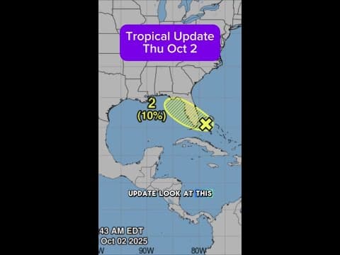 Tropical Update: NHC watching area near Florida