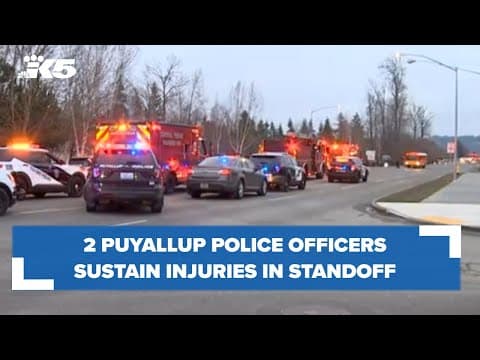 2 Puyallup police officers sustain minor injuries in standoff with suspect