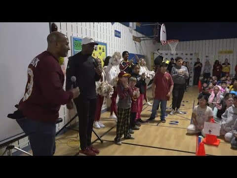 Commanders bring playoff spirit to kids with Herndon school pep rally | Get Uplifted