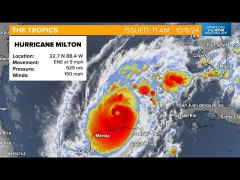 Hurricane Milton remains Category 4 hurricane, strengthened a little
