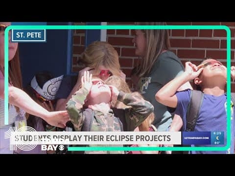 Westgate Elementary students show off their eclipse projects
