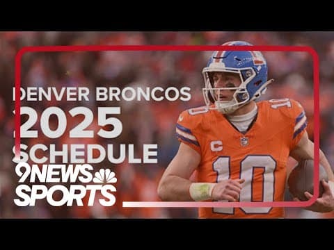 The Denver Broncos' official schedule has been released