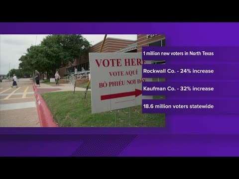 More than 1 million new registered voters in North Texas this election, data shows