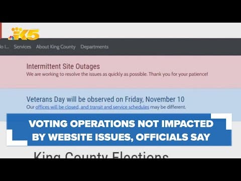 Voting operations not impacted by website IT issues, King County election officials say