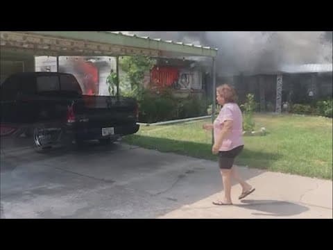 96-year-old woman severely burned in northeast Houston house fire