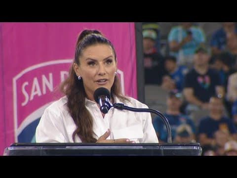 Alex Morgan's San Diego Wave FC No. 13 jersey retirement ceremony
