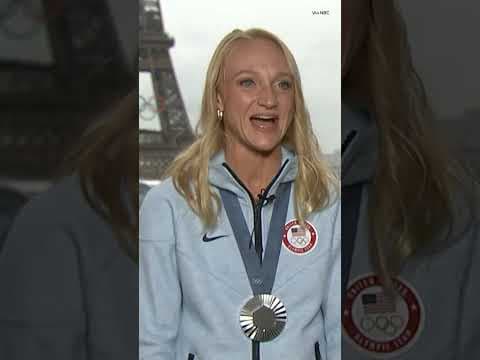 U of M alum Sarah Bacon and teammate Kassidy Cook won silver, putting the US on the board in Paris.