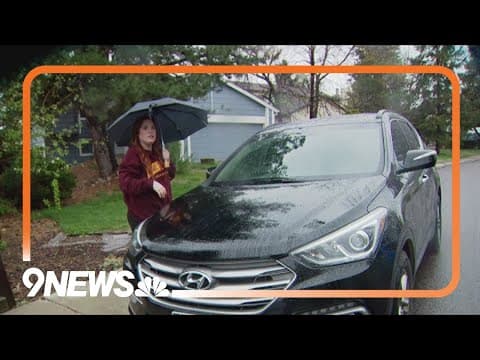 Object falls from Westminster overpass, damages woman's windshield