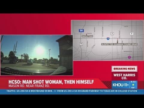Boyfriend shoots woman from separate car in Katy area before shooting himself, sheriff says