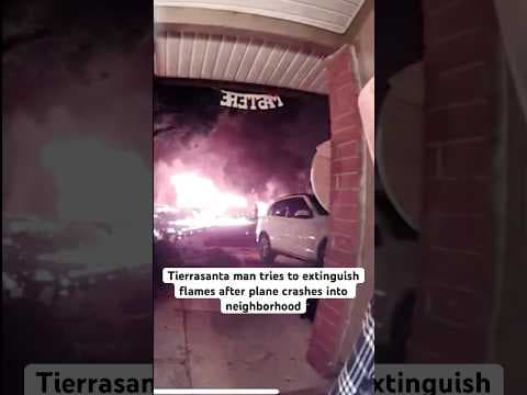 A small plane crashed into a San Diego neighborhood early Thursday morning. #news #planecrash #fire