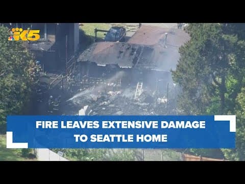 Raw Video: Fire in Seattle's Haller Lake neighborhood damages 2 homes