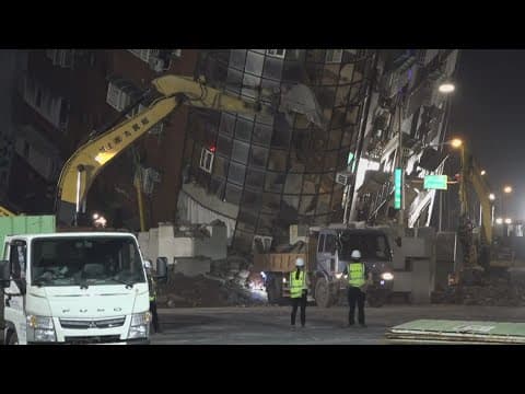 Crews in Taiwan searching for survivors after a powerful earthquake