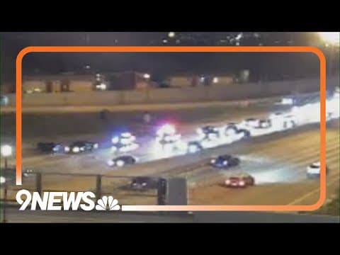 Slow-moving pursuit leads to crash on southbound I-25