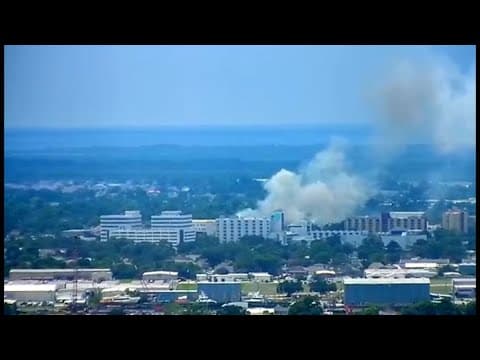 Live Tower Cam: Massive Fire in Marrero Near Hope Haven Center