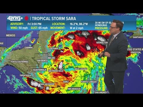 Tracking the Tropics: Tropical Storm Sara expected to dissipate in western Caribbean