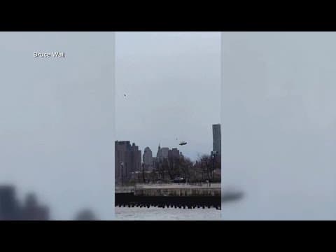 Video shows helicopter plunging into New York City's Hudson River