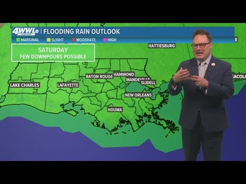 New Orleans 10PM Weather: Scattered showers Saturday, drier Sunday