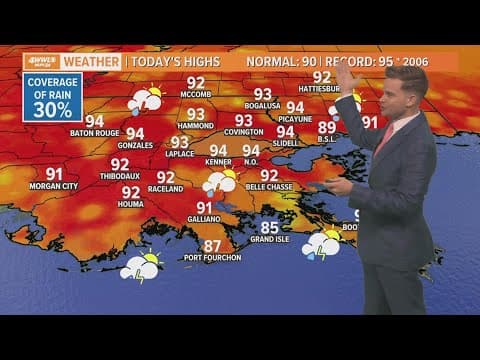 New Orleans Weather: Heating up considerably, chance of storms