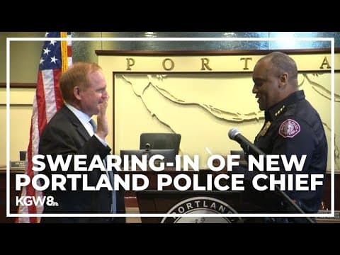 Swearing-in of interim Portland police chief Bob Day