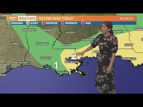 Heat and strong storms possible Monday; turning less hot soon