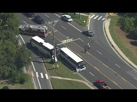 SKY9: 30 hospitalized with minor injuries after bus crash in Prince George's County