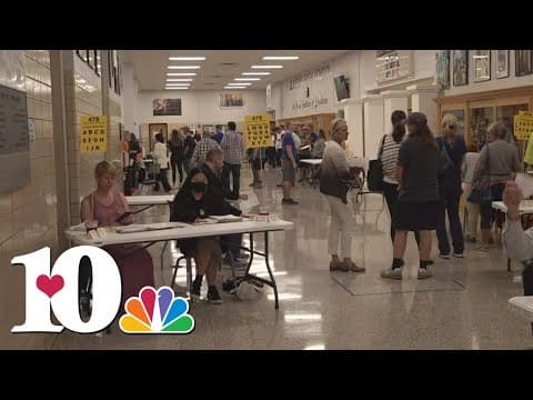 Voters show up to vote at Bearden High School