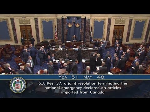 4 Senate Republicans join Democrats in opposing Trump admin. tariffs on Canadian imports