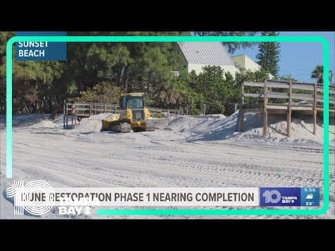 Dune restoration Phase 1 nearing completion at Sunset Beach