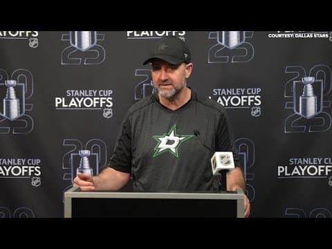 Dallas Stars Head Coach Peter DeBoer speaks ahead of Game 6 against the Colorado Avalanche