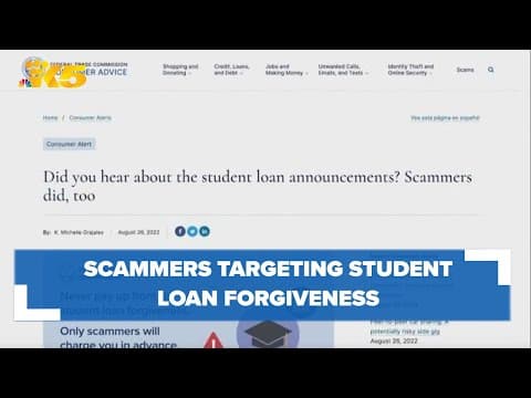 Student loan forgiveness scammers aim to steal money, personal information