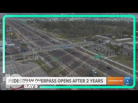 US 19 pedestrian overpass open after 2+ years of construction