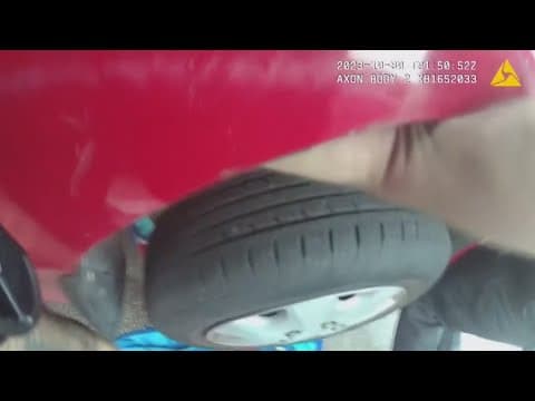 Police officers in Florida lift car off trapped man