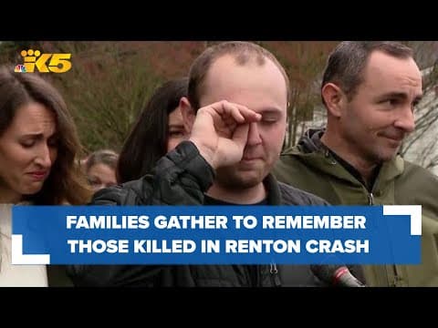 Families gather to remember the '4 bright lights' taken from the world in Renton crash