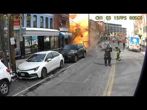 Dash camera captures moment store explodes in historic Anacostia | Full video