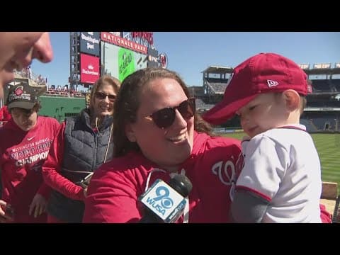 Fans bring some serious Nat-itude to Nationals Park opening day.