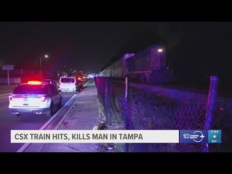 Man killed in pedestrian vs. train crash in Tampa
