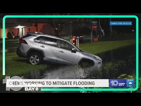 Crews in Tampa look to mitigate flooding after heavy rainfall
