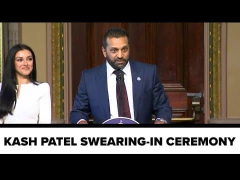 Kash Patel full swearing-in ceremony as FBI director