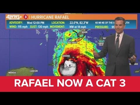 Wednesday 12PM Tropical Update: Hurricane Rafael now a Cat